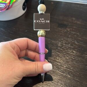 Coach Lavender and Gold Ballpoint Pen